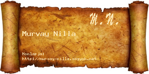 Murvay Nilla névjegykártya